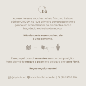 Cartão ORIGEM Bôhho - 21X21cm